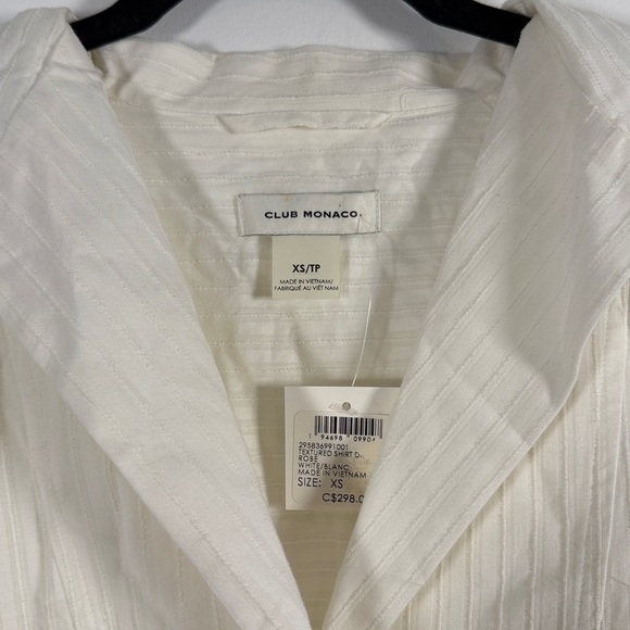 NWT Club Monaco Textured Shirt Dress - Picture 7 of 11